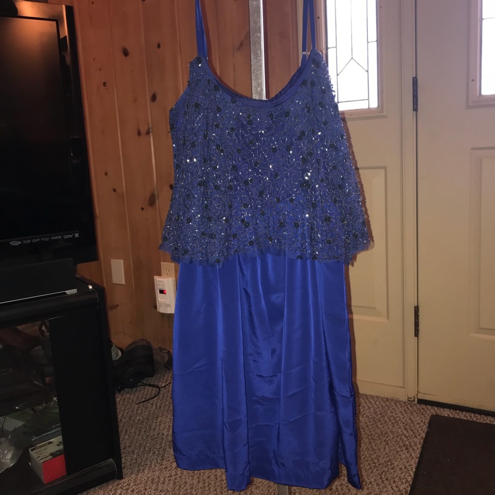 💙 sequin blue dress, Silence + Noise